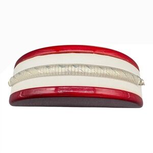 Vintage Italian Sterling Silver Bracelet Wide Link Italy 19.47g Size 6.75